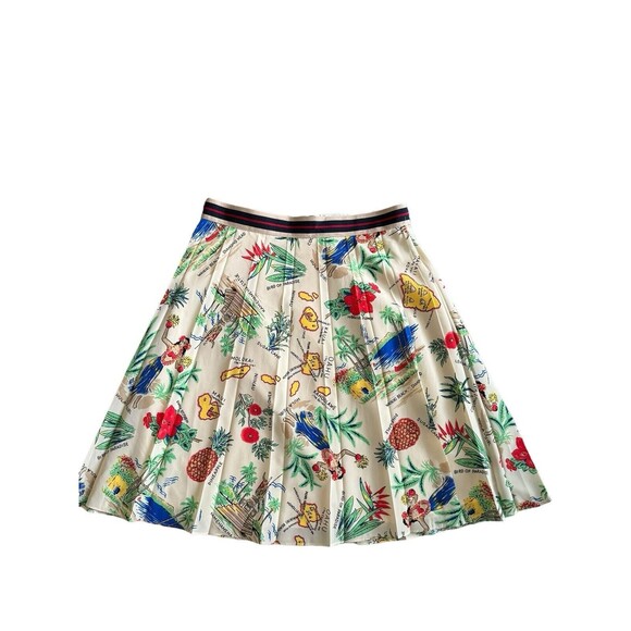 J.‎ Crew Skirt Womens Size 0 Hawaiian Theme Print Luau Lightweight - Picture 1 of 6